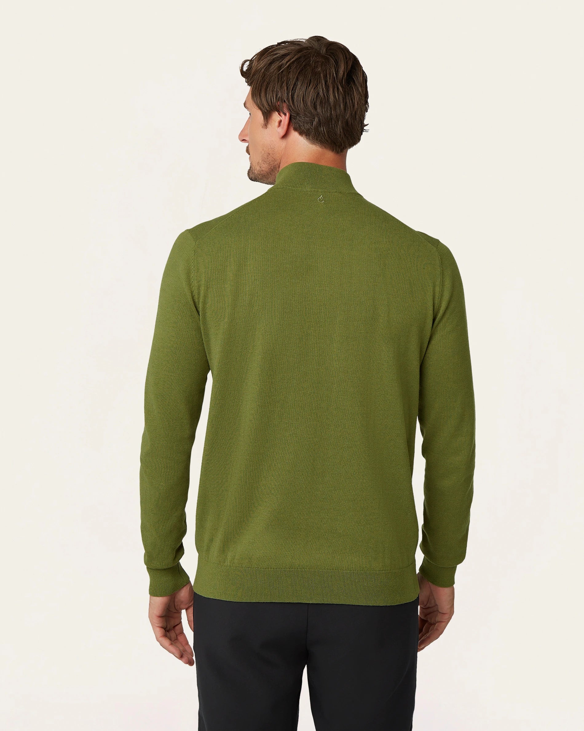 Seawool Half Zip Olive - Image 6
