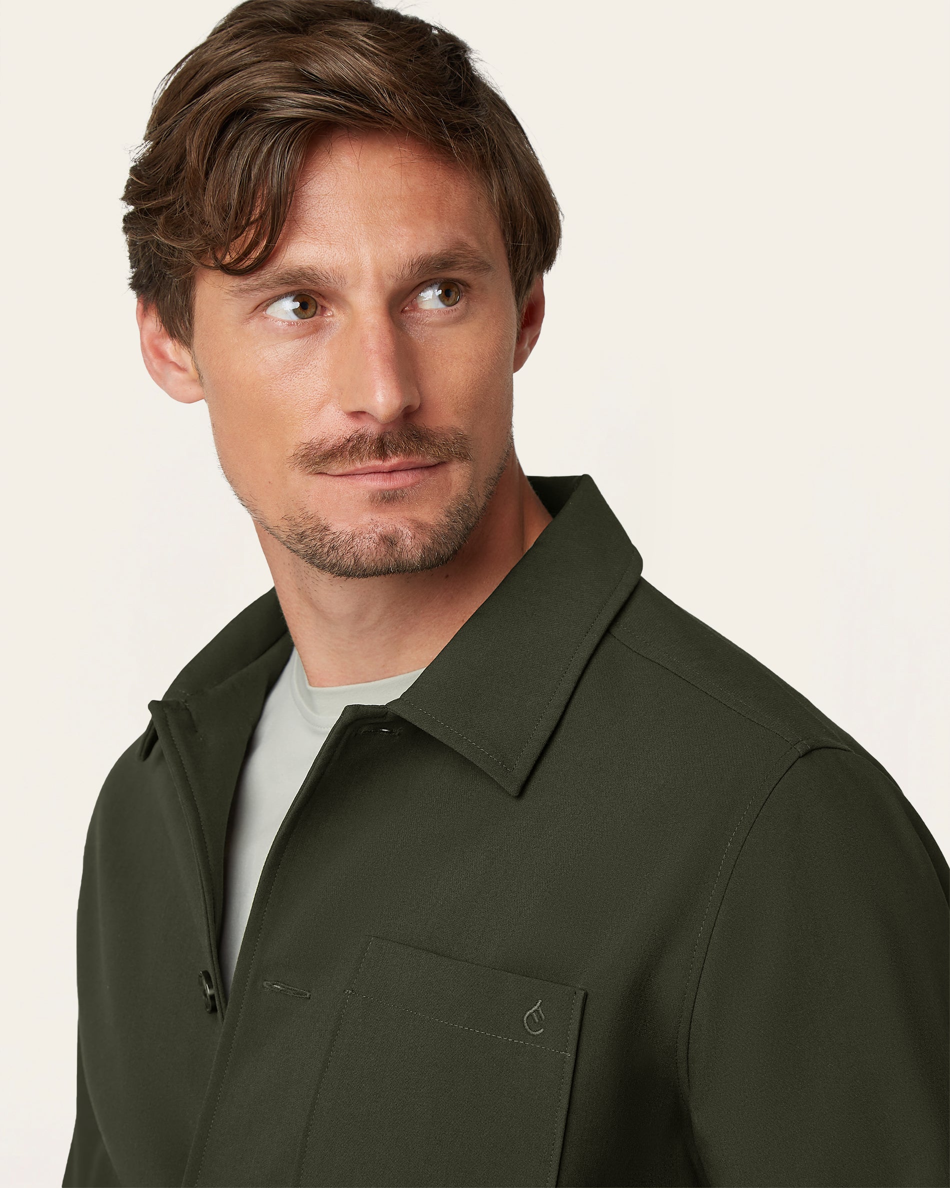 Shirt Jacket Dark Green - Image 4