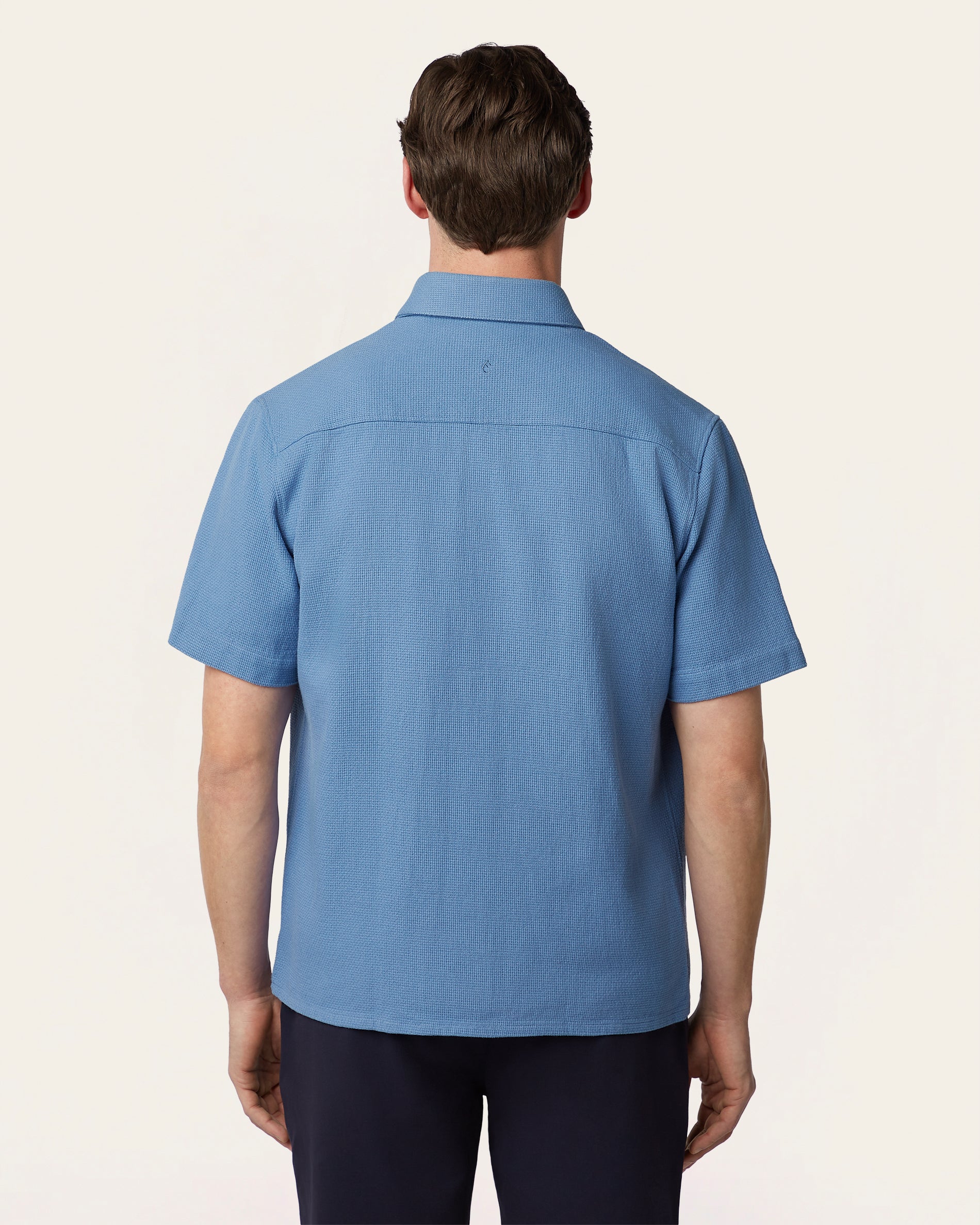 Short Sleeve Shirt Off White / Light Blue - Image 5
