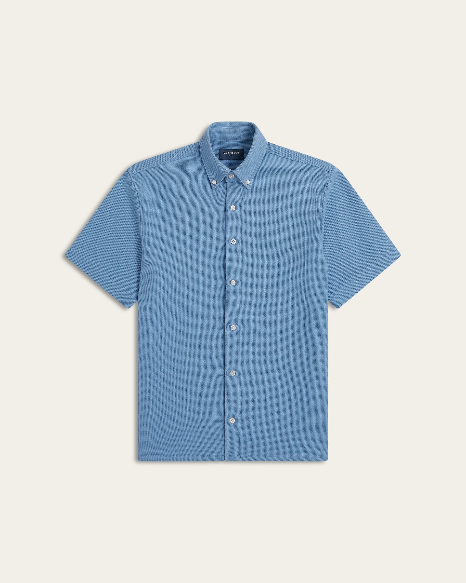 Short Sleeve Shirt Off White / Light Blue - Image 6