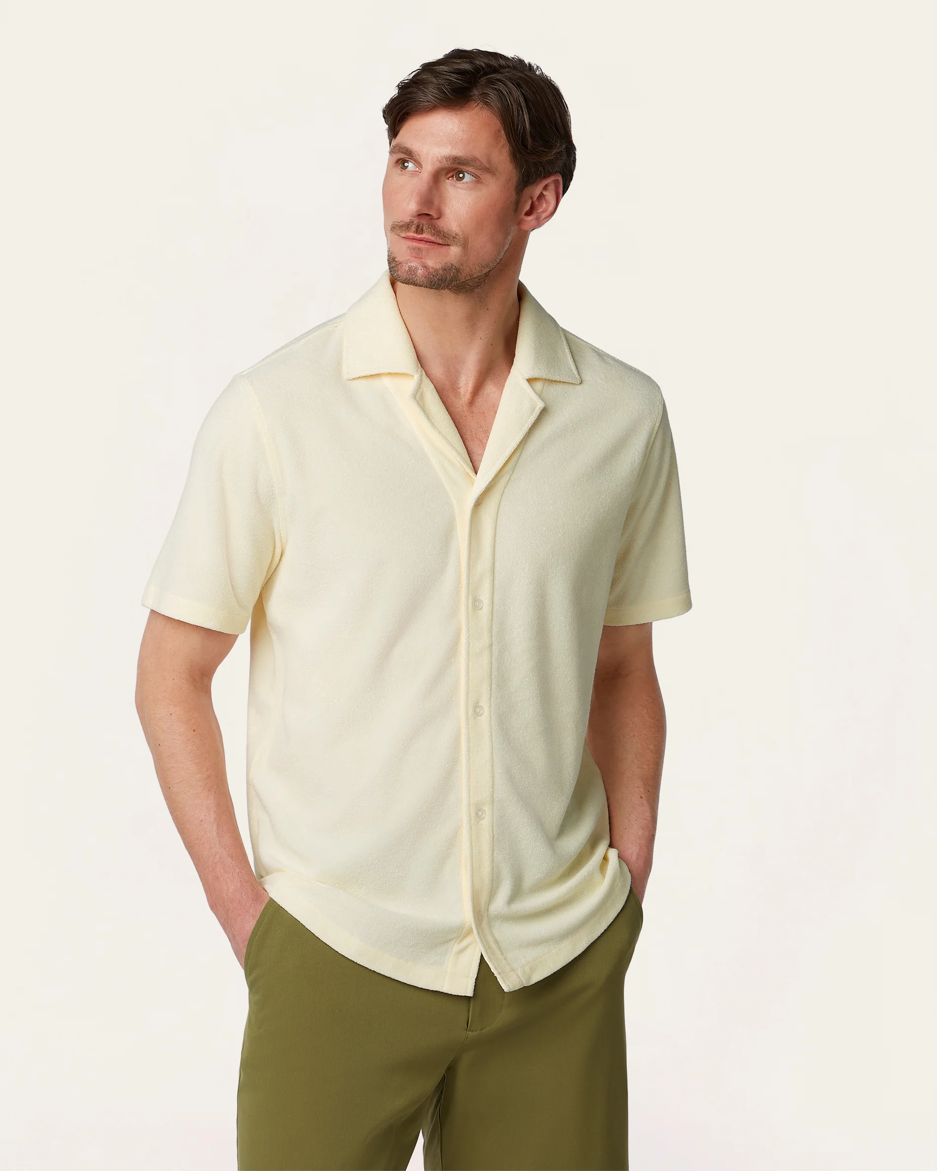Short sleeve Terry Shirt Off White