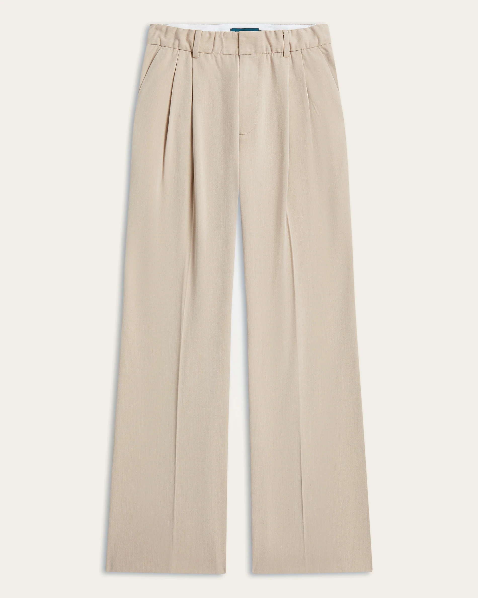 Pleated Signature wide pants - Sand - Image 5