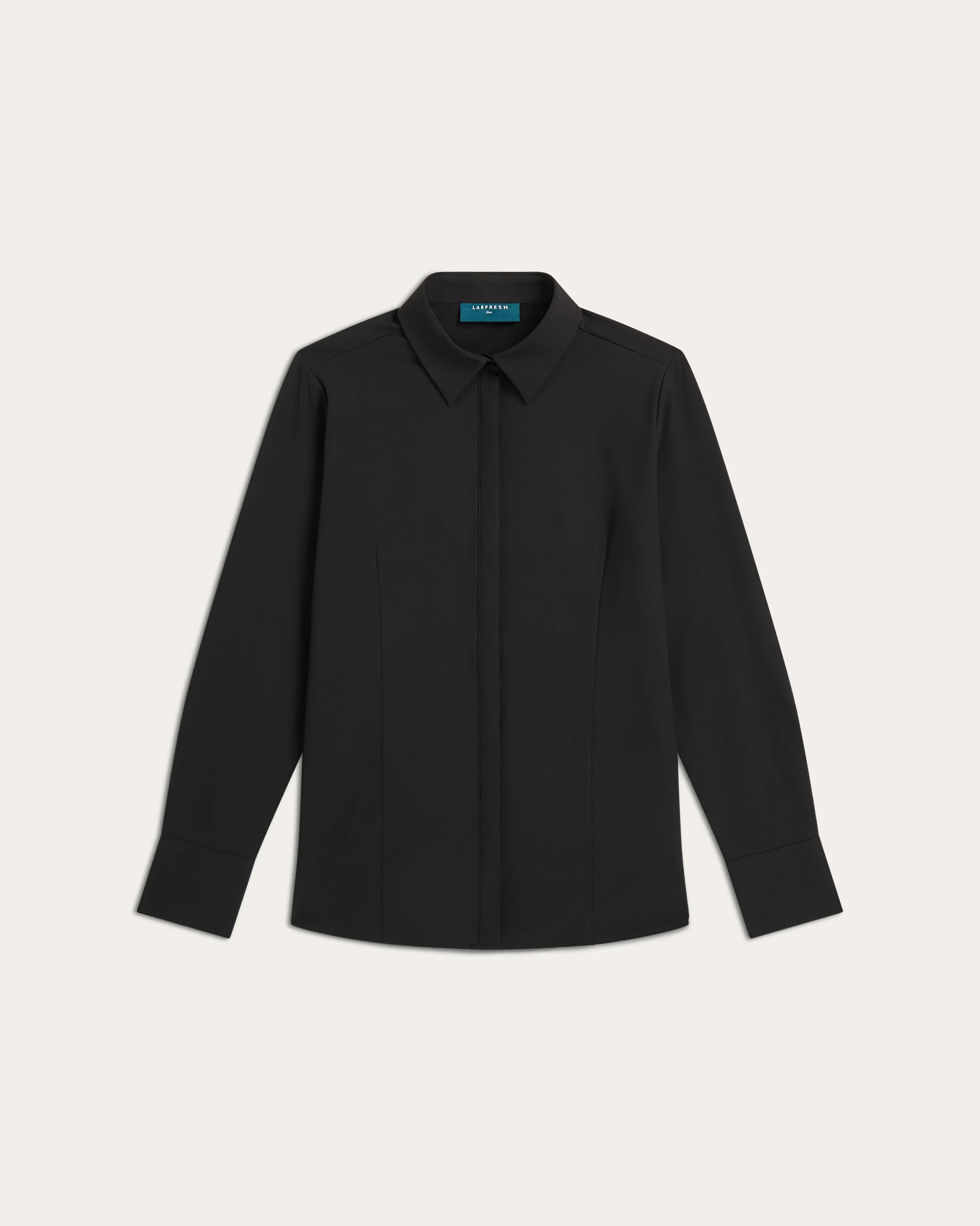 Slim fit Blouse - Black - Image 5