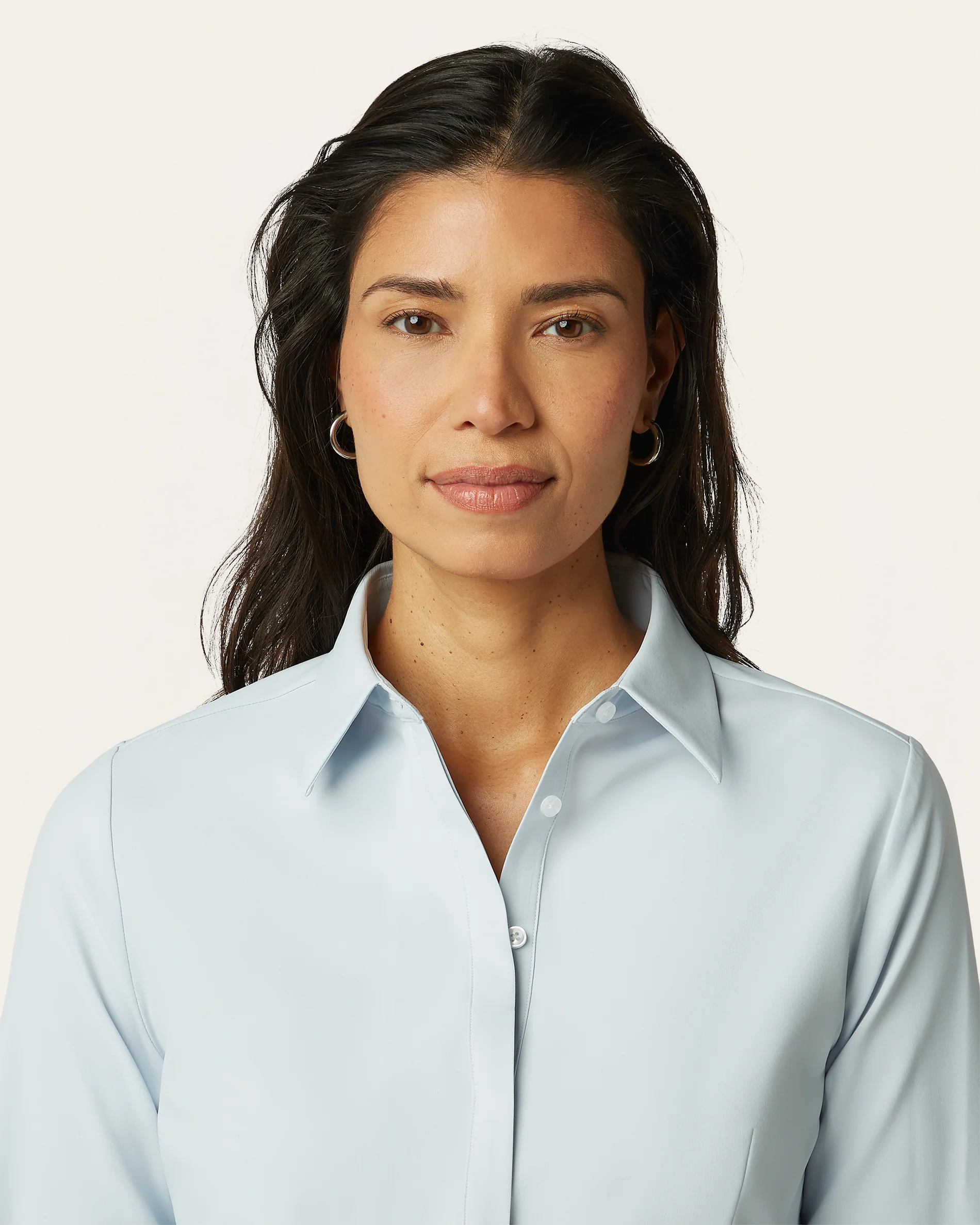 Slim fit Blouse - Light Blue - Image 3
