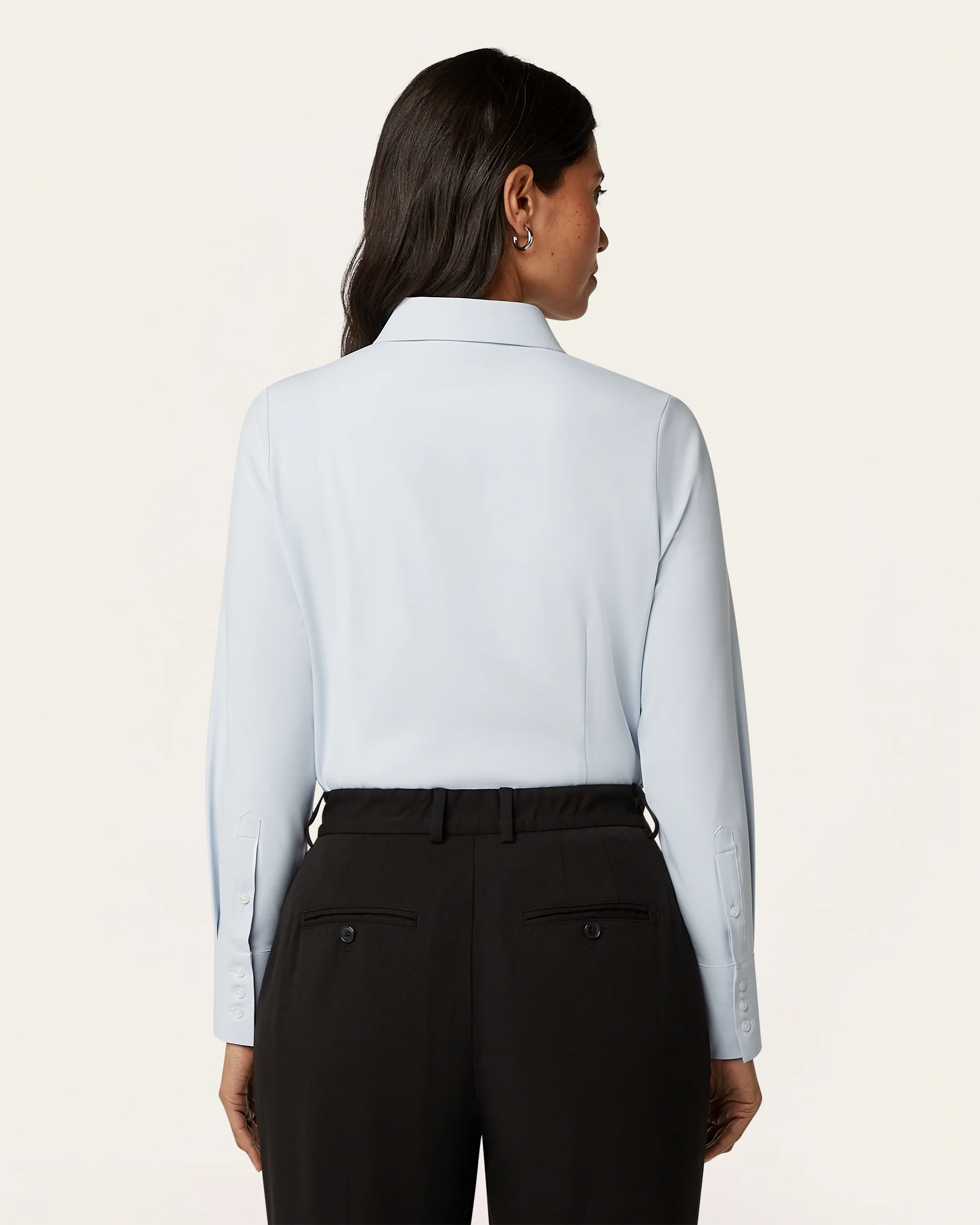 Slim fit Blouse - Light Blue - Image 5