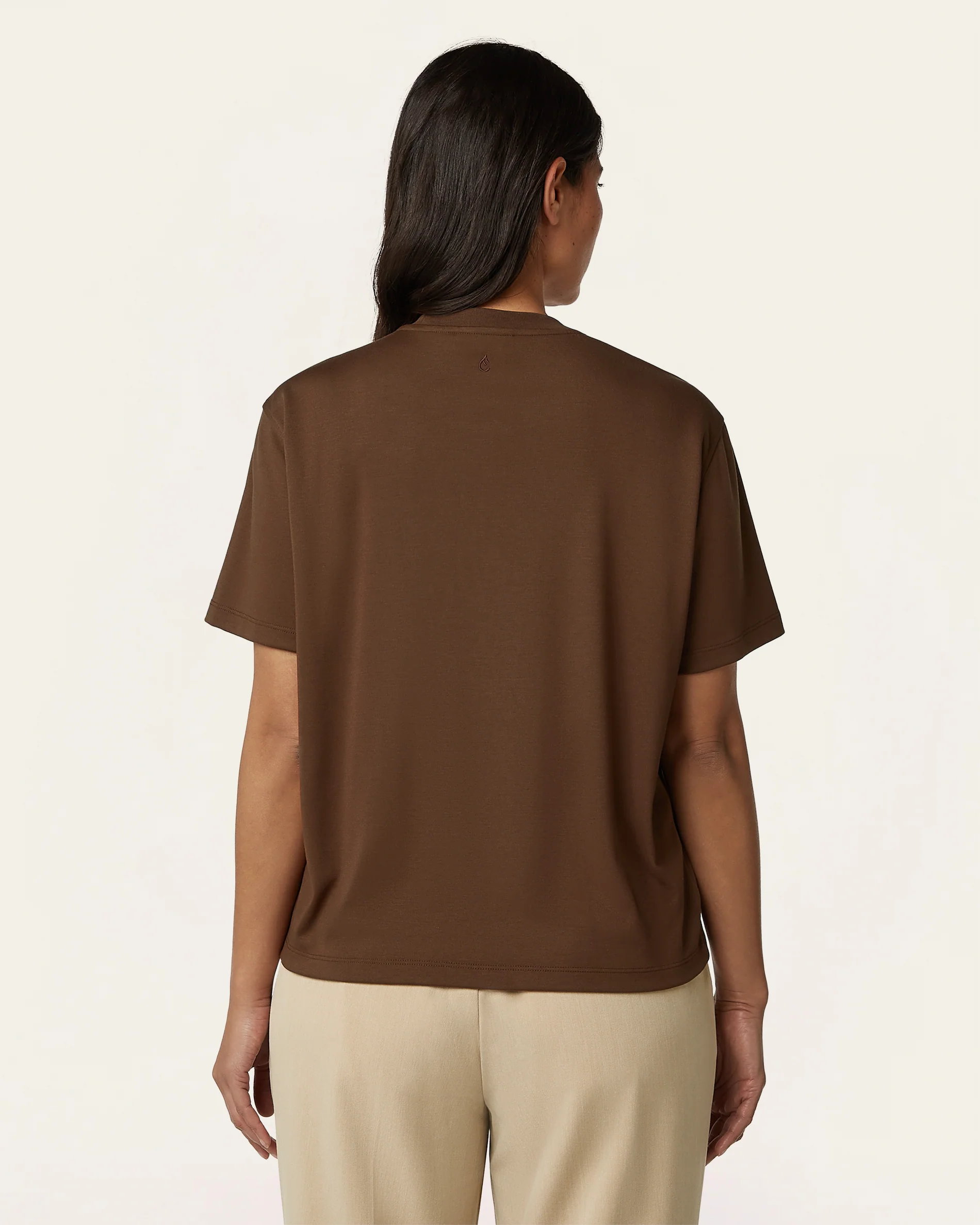 Interlock Boxy Fit T-shirt - Brown - Image 3