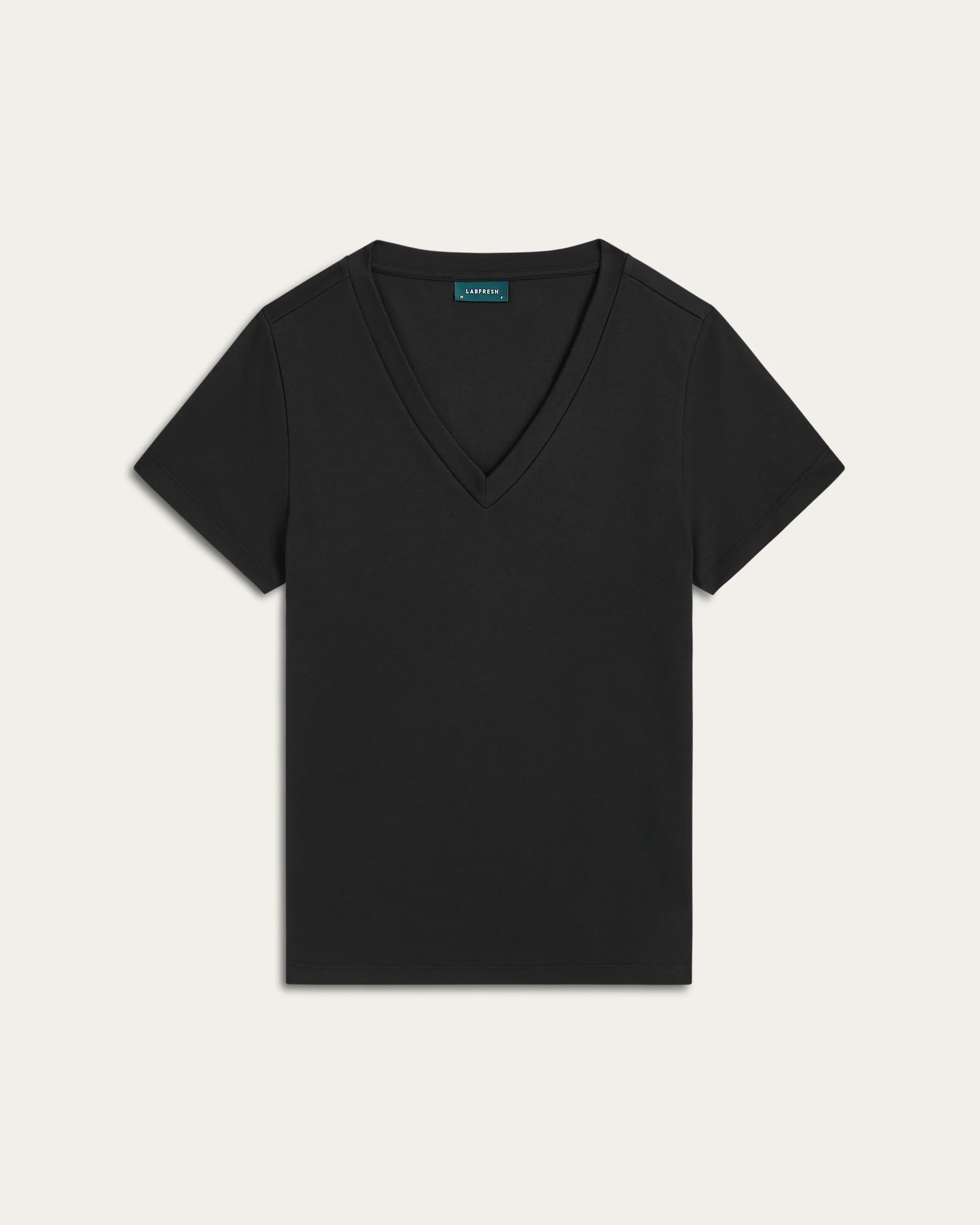 Interlock V-neck Slim T-shirt - Black - Image 5