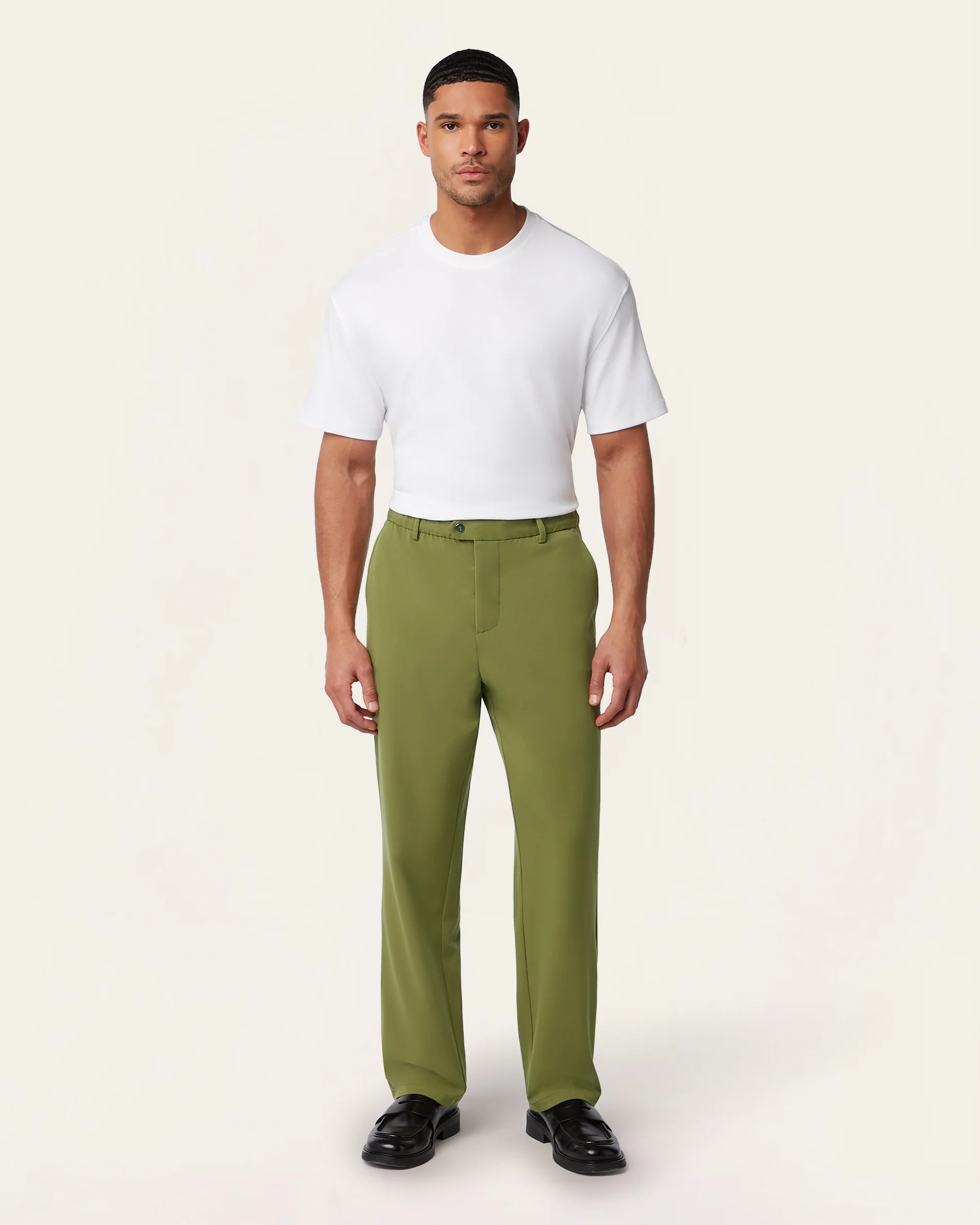 Straight Everyday Pants Olive - Image 2