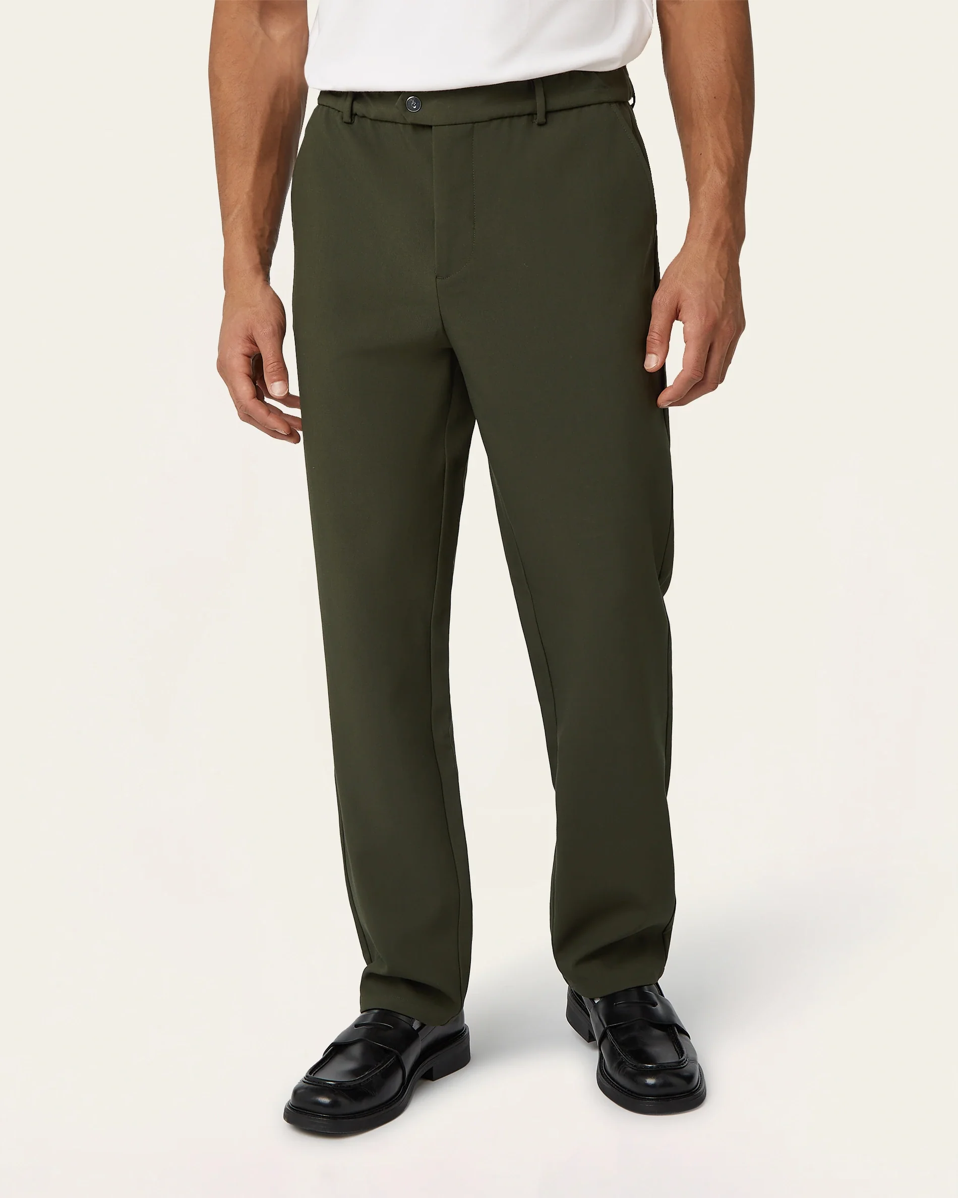Straight Classic Pants Dark Green - Image 3