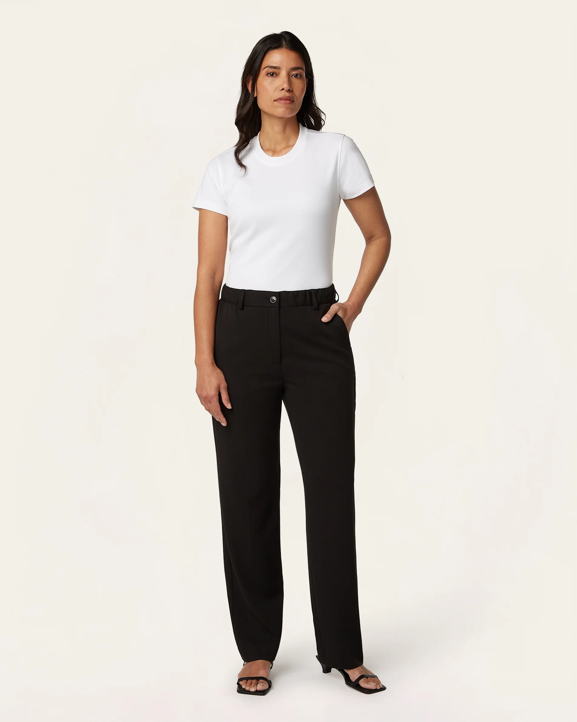 Straight Signature pants - Black