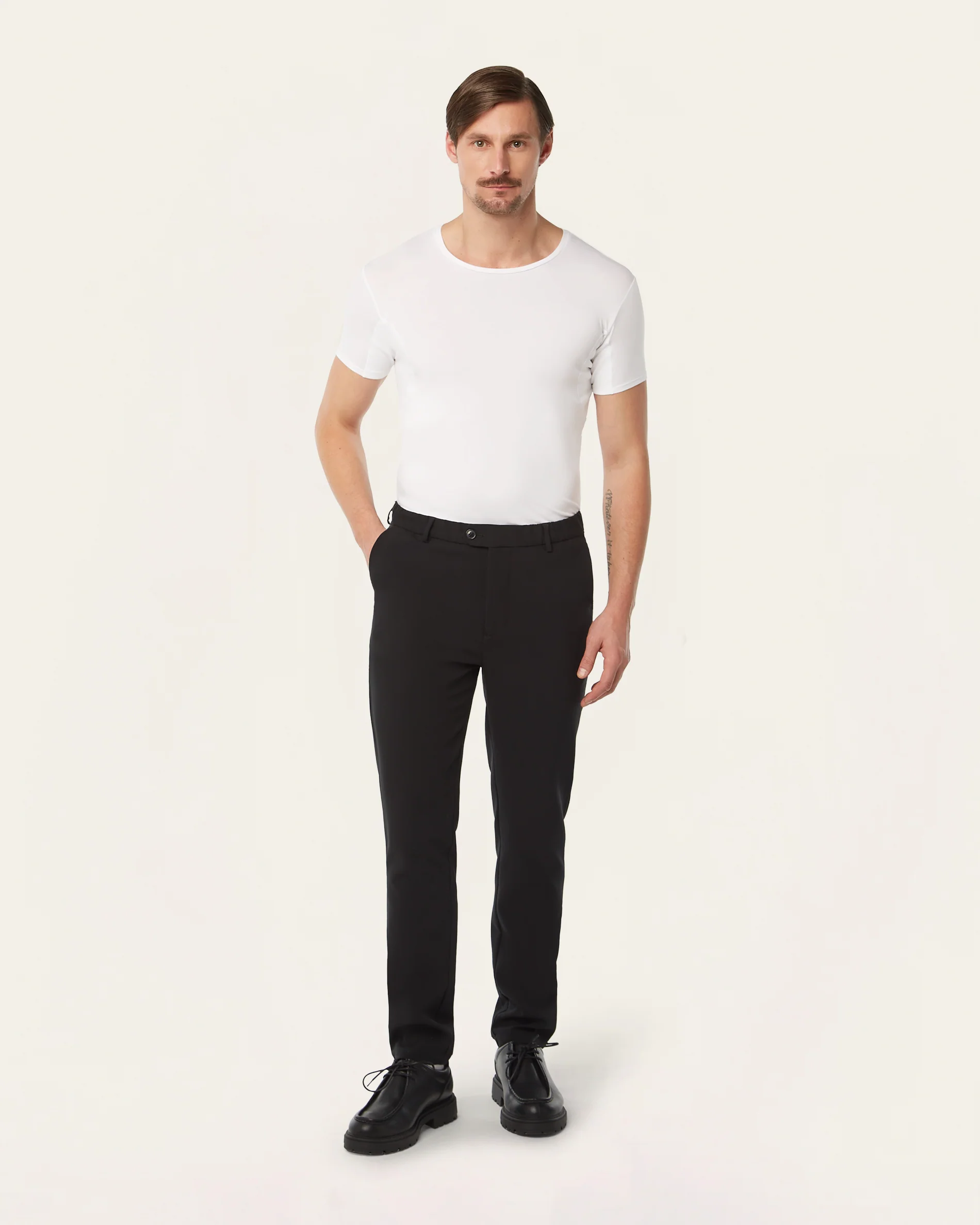 Crewneck sweat-proof undershirt white - Image 4