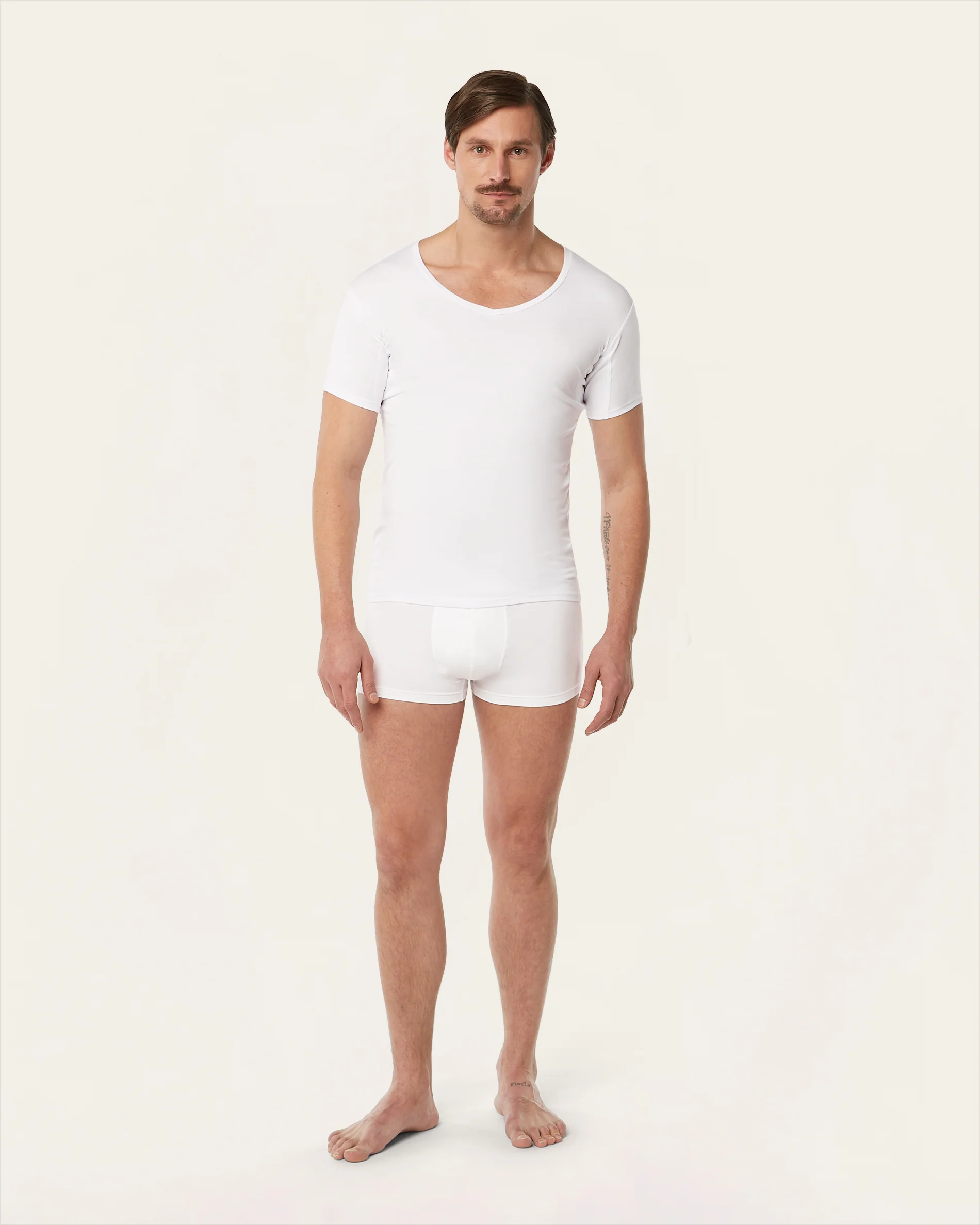 V-neck Sweat-proof undershirt white - Image 5